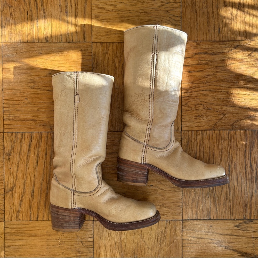 Vintage 1970’s Black Label Frye Banana Campus Boots